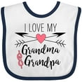 thumbnail image 3 of Inktastic I Love My Grandma and Grandpa Heart and Arrows Boys or Girls Baby Bib, 3 of 4