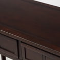 thumbnail image 5 of Topcobe Console Sofa Table with 2 Drawers and Bottom Shelf, Entryway Table with Solid Wood Legs for Living Room Bedroom, Espresso, 5 of 10