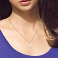 thumbnail image 6 of Brilliance Fine Jewelry Women's Two-tone 14K Gold Plated .925 Sterling Silver Freshwater Pearl Heart Pendant with chain, 18", 6 of 6