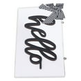 thumbnail image 2 of Hello Door SignWhite Hello Letter Door Wooden Wall Hanging Plaque Wall Hanging Plaque Leading Edge Technology, 2 of 8