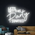 thumbnail image 4 of Handmadetneonsign Let's Get This Party Started Neon Sign, Let's Get This Party Started LED Light, 4 of 5