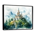 thumbnail image 2 of Designart "Medieval Castle Set Amid Mountains" Architecture Framed Wall Art - Traditional Grey Castles Entryway Framed Wall Art Print, 2 of 6