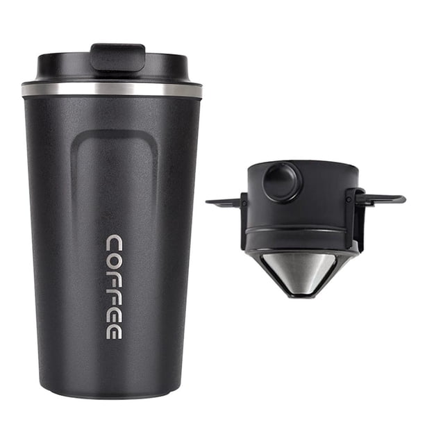 Taza térmica de acero inoxidable, termo para el hogar, la oficina, viajes, coche, té, agua, café y otras bebidas. Ideal para actividades al aire libre y camping. 510ml 16x9cm