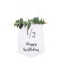 thumbnail image 4 of Half Year Birthday Banner Decoration Set for Baby 1/2 Party Hanging Banners 6 Months Cloth Wood, 4 of 8