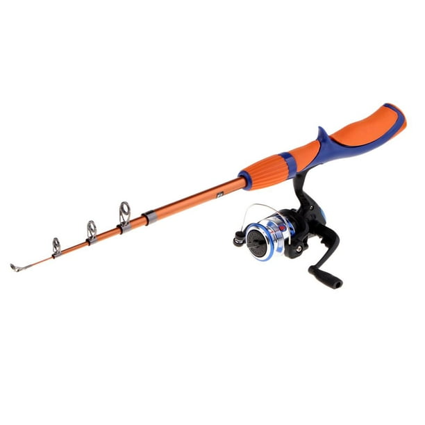 Carbon Fibre 1.5m Ice Fishing Rod And Reel Orange
