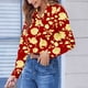 thumbnail image 2 of TaTaai Women Casual Button Down Long Sleeve Shirt Collared Printed Blouse Ladies Weekend Vacation Outdoor Wear Soft Breathable No Fading Machine Washable Comfortable Top Gift, 2 of 6