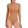 thumbnail image 1 of Body HeyNuts, ultra suave, manga larga, cuello alto, color albaricoque M, 1 of 7