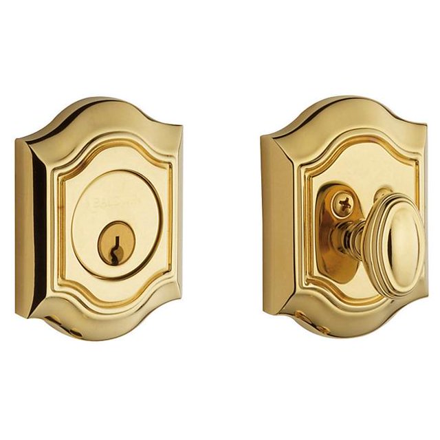 Baldwin 8237003 Bethpage Deadbolt - Lifetime Polished Brass