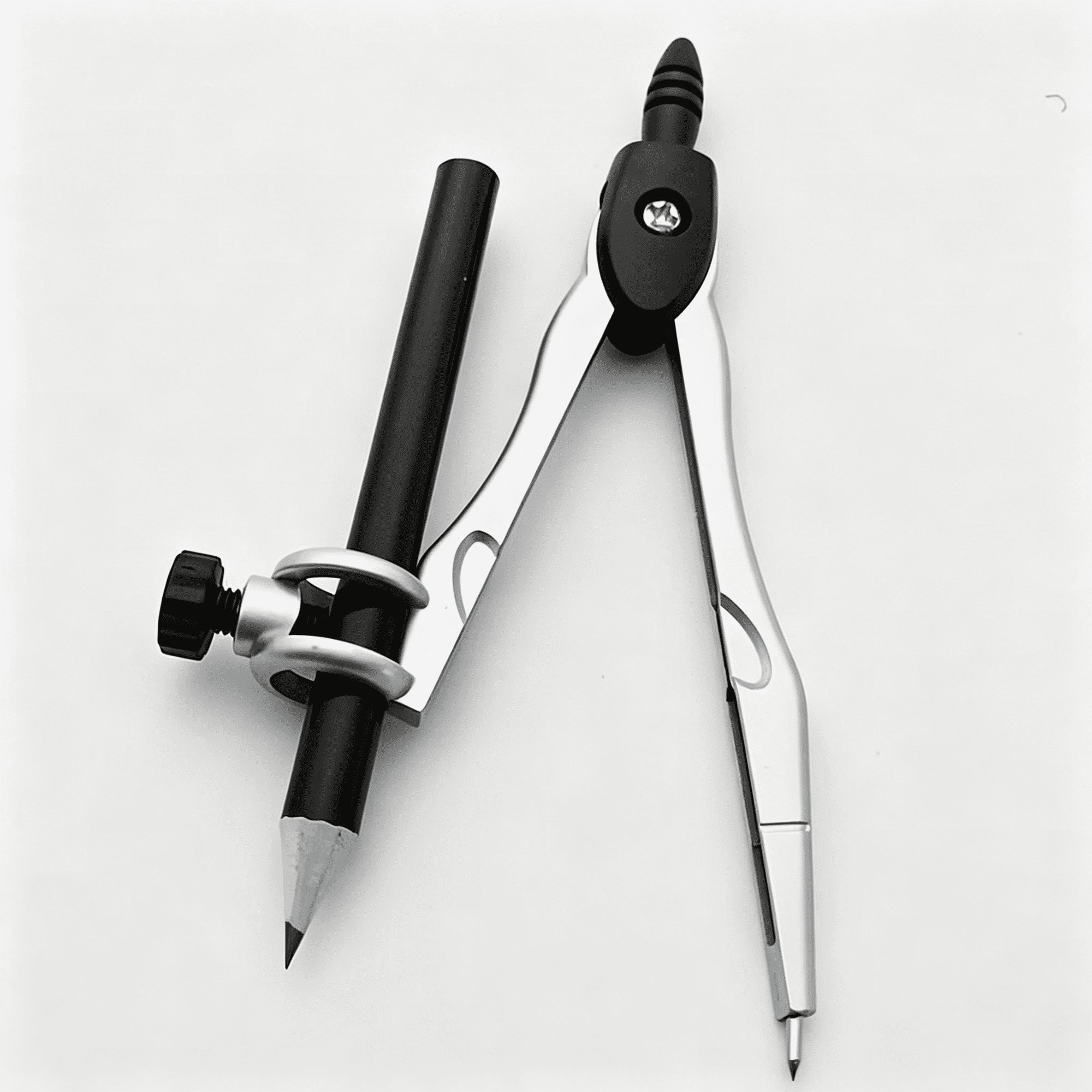 HBMYN Metal Compass - Durable Locking Geometry Tool for Accurate Circle Drawing Compatible with Pens up to 1cm Diameter metal compass compass drawing tool