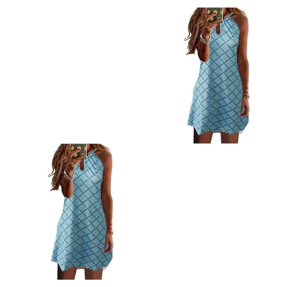 Vestido corto informal Qarigey estampado floral bohemio Sexy para mujer