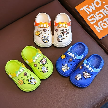 

Trendy Cute Cartoon Sandals For Boys Breathable Non-slip Clogs For Indoor Outdoor Beach Garden
