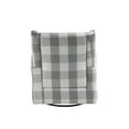 thumbnail image 5 of Benjara 35" Accent Swivel Chair- Glider- Checkered Fabric- Light Gray, 5 of 6
