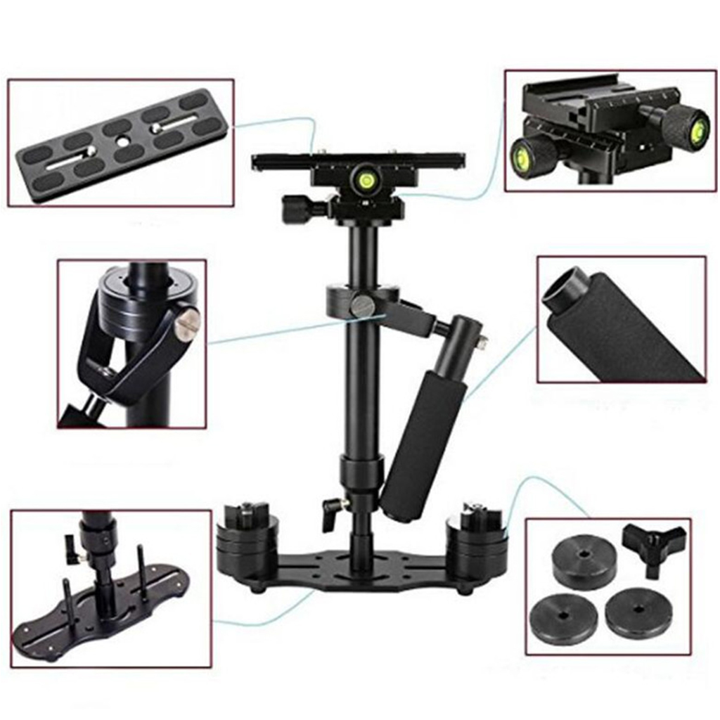 S40 Handheld Steadycam Camera Video Stabilizer Supports up to 2kg/0.44Ibs for Camcorder Camera Video DSLR