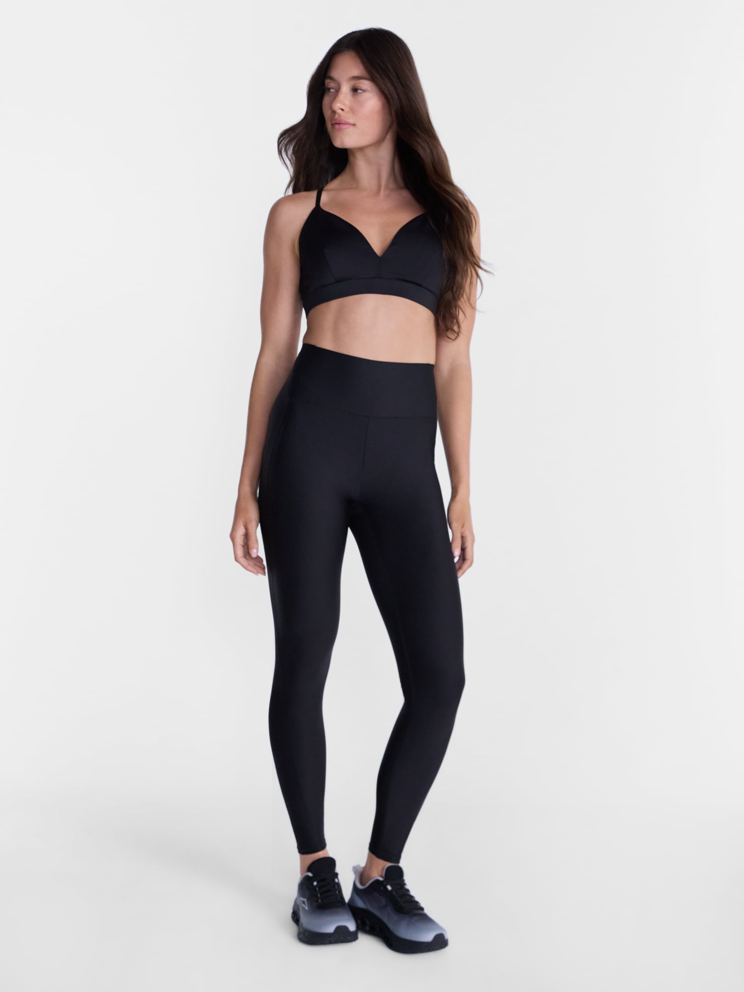 Avia Women's and Women's Plus Shine Leggings, 27" Inseam, Sizes XS-4X
