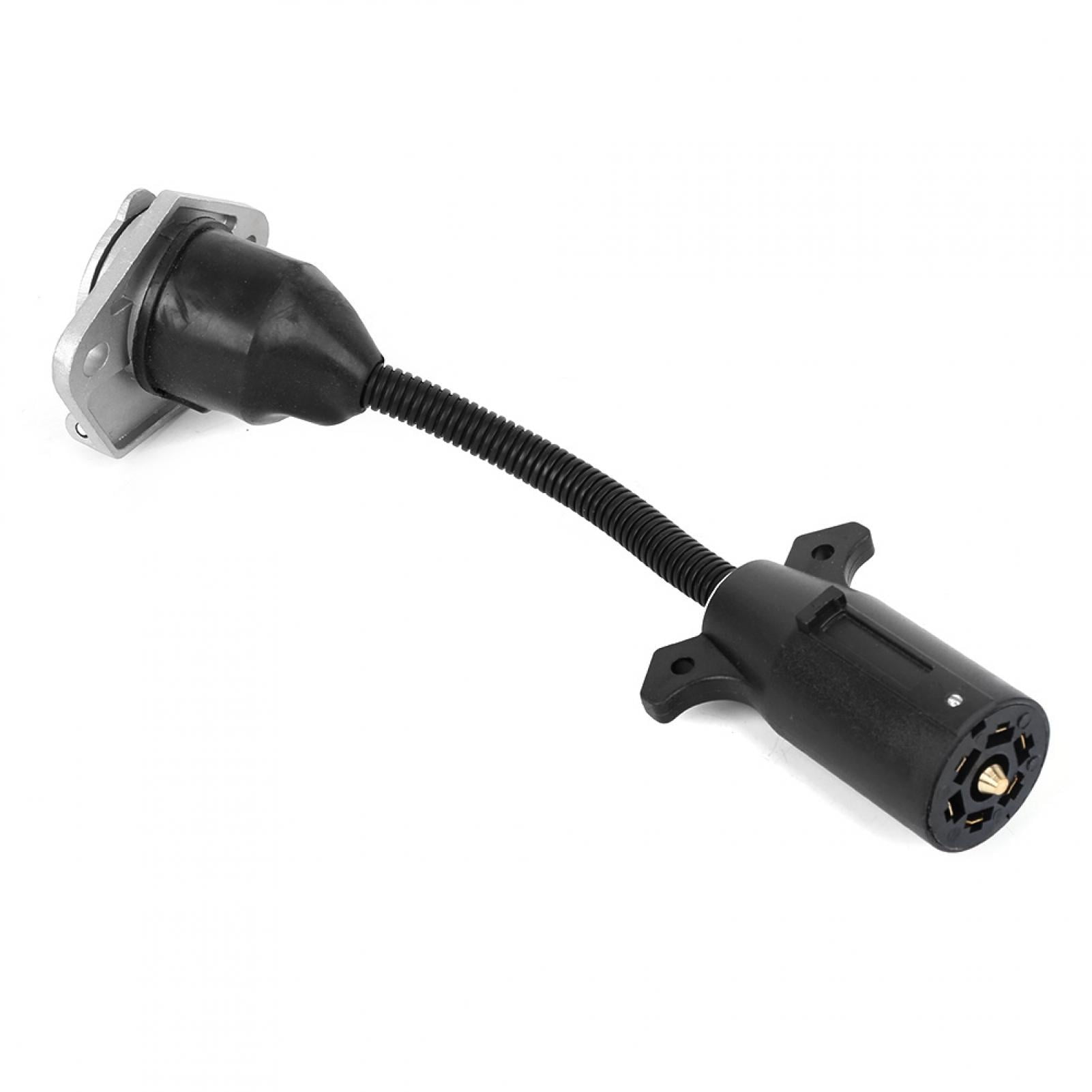 CXTM 7-Way Round To 5-Way Flat Trailer Plug Adapter - RV To Trailer Light Wiring Converter