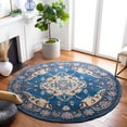 thumbnail image 2 of SAFAVIEH Antiquity Christopher Oriental Area Rug, Blue/Ivory, 6' x 6' Round, 2 of 7