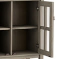 thumbnail image 4 of Simpli Home Warm Shaker 32 inch Wide Solid Wood Transitional Low Storage Cabinet in Distressed Grey, 4 of 13