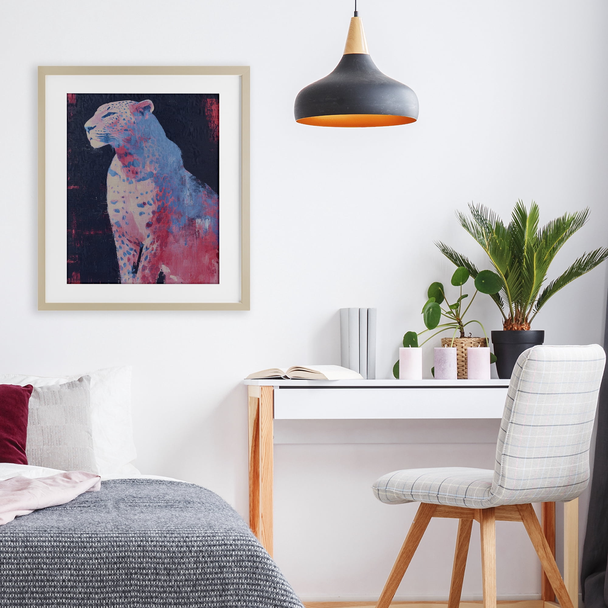 Stupell Industries Predator Pride Leopard Birch Framed Print Under Glass, design by Svetlana Aleynikova