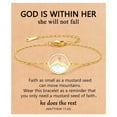thumbnail image 2 of Top-kevin Silver Gold Move Mountains-Mustard Seed Link Bracelet Catholic Christian Easter Christmas Birthday Gifts for Women Her, 2 of 11