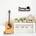 thumbnail image 2 of Merry Christmas with Santa Hat Laser Cut Solid Steel Decorative Home Accent Wall Sign Hanging, 2 of 3