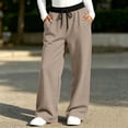 thumbnail image 2 of NAISIBABY Girls Sweatpants, Elastic Waist with Pockets Casual Comfortable Pants Brown Size 15, 2 of 7