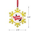 thumbnail image 4 of Northlight 3.5" Silver Plated Snowflake Sugar Babies Candy Logo Christmas Ornament - Yellow/White, 4 of 6