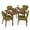 Walnut/Olive Green, variant on Best Choice Products 5-Piece Compact Wooden Mid-Century Modern Dining Set w/ 4 Chairs, Padded Seat & Back - Walnut/Charcoal
