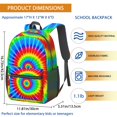 thumbnail image 3 of Red and Green Tie Dye Pattern 17" Waterproof Oxford School Backpacks for Teens, S-Shape Padded Straps, for School, Travel, Hiking, Camping, 3 of 4