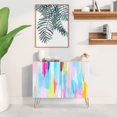 thumbnail image 2 of PixonSign Sideboard Buffet Cabinet, Kitchen Storage Cabinet with 2 Doors, Pastel Rainbow Paint Stroke, Cupboard Console Table for Dining Room - 35" L x 18" W x 29" H, 2 of 5