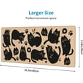 thumbnail image 2 of Cartoon Black Cats Large Gaming Mouse Pad with Anti-Slip Base, Kawaii Cat Extended XL Mousepad for Girl, Cute Desk Mat with Stitched Edges for Desk, 31.5 x 11.8 in, Brown, 2 of 5