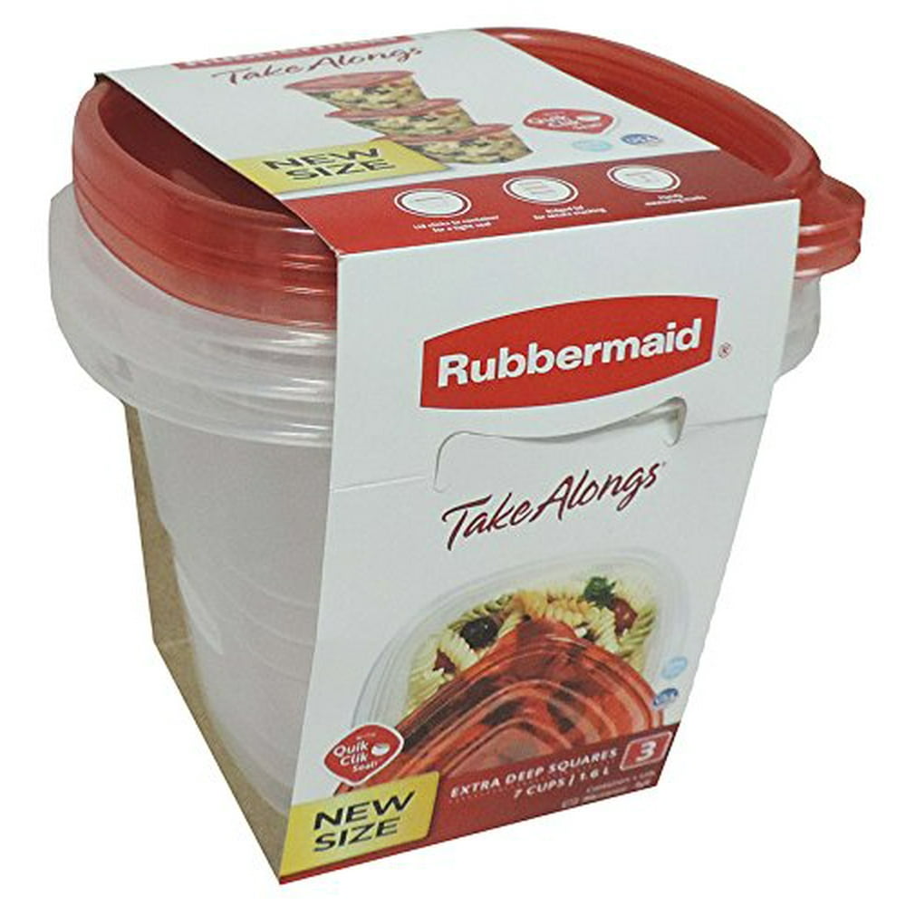 Rubbermaid Take Alongs 3.7 Cup Food Storage Containers - 5 Pack Black With Lids