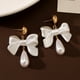 thumbnail image 2 of Pendientes retro franceses con perlas en forma de gota de agua para mujer, pendientes de alta gama, pendientes exagerados, pendientes con temperamento, 2 of 8