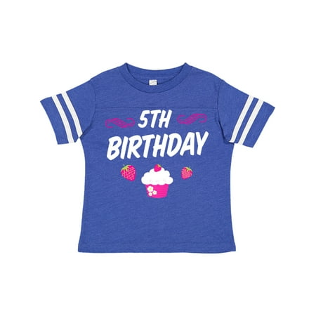 

Inktastic 5th Birthday with Cupcake Gift Toddler Toddler Girl T-Shirt