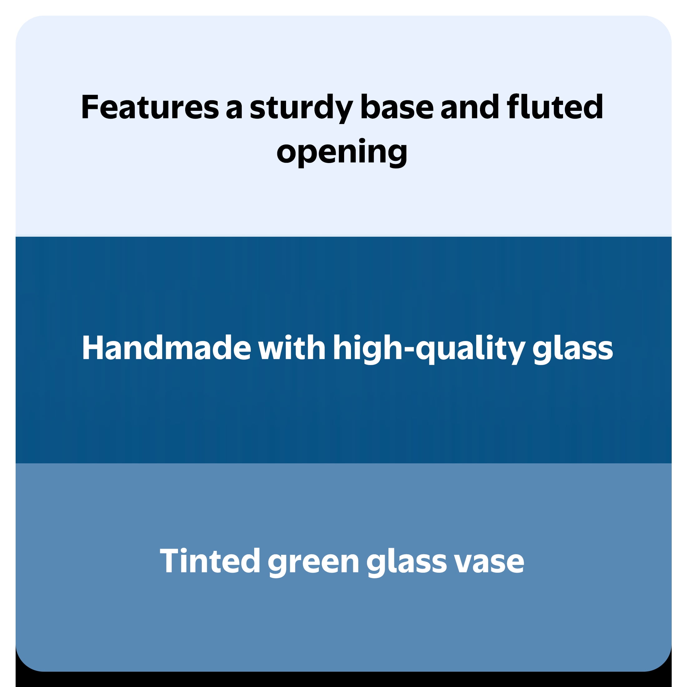 Mainstays by Becky G. & Alejandra 8" Indoor Green Glass Vase