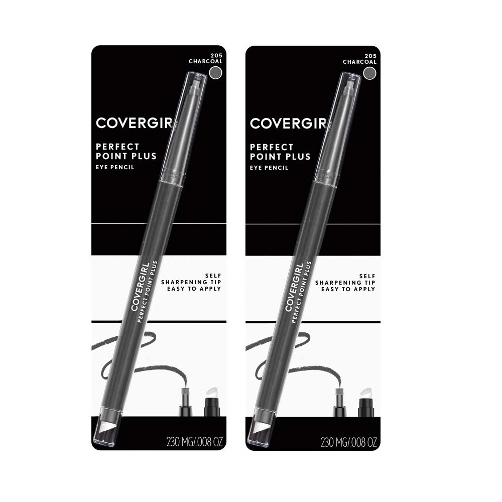 2 packsCOVERGIRL Perfect Point Plus Eyeliner Pencil, Grey Khaki 215, Self Sharpening Eyeliner