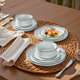 thumbnail image 5 of Onader Dinnerware Sets for 4, 12-Piece Plates and Bowls Sets for 4, Kitchen Modern Dinning Dishware, Chip and Scratch Resistant - Speckled White, 5 of 9