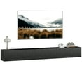 thumbnail image 1 of HOMCOM 71" Floating TV Stand for TVs up to 72 Inch, Black, 1 of 10