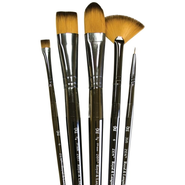 Royal Brush Zen Brush Set, 73 All Media Short Handle Brushes, Set E