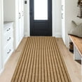 thumbnail image 6 of BESTVUE Runner Rug Outdoor Non Slips Carpet Runners Indoor Utility Area Rugs Mat for Kitchen Hallway Entryway Garage with Rubber Backing Striped Brown 4ft x 15ft, 6 of 7
