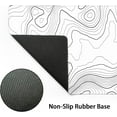 thumbnail image 3 of Topographic Contour White Gaming Mouse Pad - XL Geographic Map Lines, Extended Large Mouse Pad, Non-Slip Rubber Base, Stitched Edge, Ideal for Desk Computer, 31.5x11.8 Inch, 3 of 6