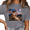 1-Gray, variant on Women Chill The Fourth Out Cool Duck USA Flag Fireworks 4Th Of July Patriotic Crew Neck Short Sleeve S-5XL Black Tops