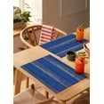 thumbnail image 4 of Vintage Farmhouse Placemats Set of 12 Abstract Blue Wood Grain Texture Heat Insulation Washable Place Mats, Rustic Non-Slip Table Mats for Dining Table Party Kitchen Decor,13x19 Inch, 4 of 4