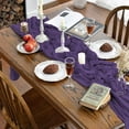 thumbnail image 3 of Sm:)e Purple Cheesecloth Table Runner 120 Inch Rustic Gauze Boho Chair Sashes for Bridal Shower Wedding Party Catering Home Decoration Supplies, 3 of 6