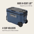thumbnail image 5 of Coleman Flex 'N Go 62 QT Cooler, Large Portable Cooler for Camping, Sapphire, 5 of 7