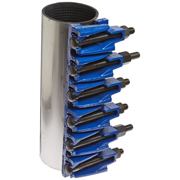 Smith-Blair - 22600045015000 Stainless Steel Repair Clamp, Full Circle, Stainless Steel Bolt, 6 Bolts, 15" Length, 4" Pipe Size