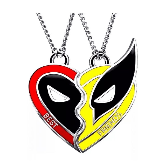 Collar Amistad Dije Acero Inoxidable Corazón Mejor Amigo 2 pzs