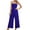 Blue jumpsuits for womens, variant on Usmixi Jumpsuits for Women Dressy Evening Party Sexy Strapless Pleated Wide Leg Empire Waist Jumpsuits Overalls Summer Tube Top Sleeveless Solid Long Formal Rompers Black l