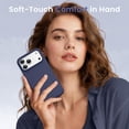 thumbnail image 6 of ouhos for iPhone 18 Pro Max Magnetic Silicone Case, Built-in Screen Protector, Full Camera Lens Protection, Shockproof Drop Resistant Slim Phone Cover, Navy Blue, 6 of 7
