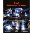 thumbnail image 2 of VEVOR TIG Welder 6-In-1 AC/DC Welding Machine Pulse Spot MMA Stick IGBT LED, 2 of 9