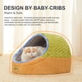 thumbnail image 2 of Cueva Cama para Gatos Jiupety Linda para Gatos de Interior con Base Antideslizante, 2 of 7